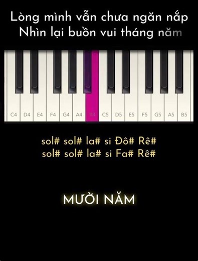 Mười năm (Đen Vâu, Lynk Lee, Ngọc Linh) piano tutorial