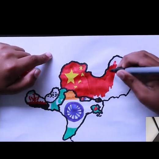 South Asia Map Drawing Easy | How to Draw Maps #drawing #drawingforkids #art
