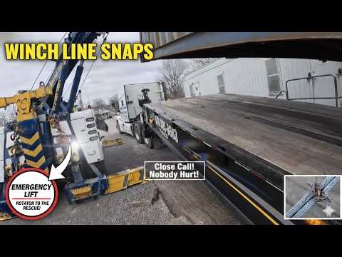 BROKEN WINCH LINE!!! ROTATOR TO THE RESCUE, AGAIN!!!