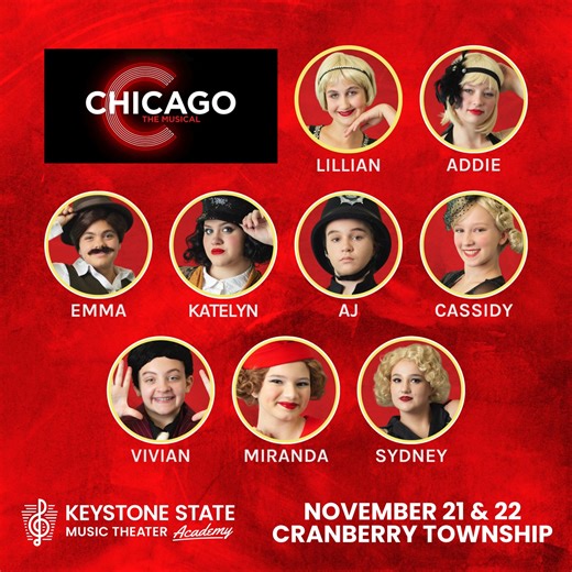 1.4K views · 11 reactions | Razzle dazzle’s never looked this good — meet the Senior Cast of Chicago!  November 21 & 22 ️ Tickets at KeystoneTheater.org Regional Learning Alliance, Cranberry Township | Keystone State Music Theater | Facebook