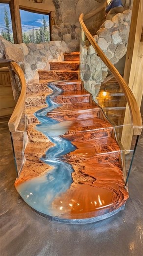 910K views · 14K reactions | This epoxy canyon river staircase looks absolutely stunning!  | Inspiring Designs | Facebook