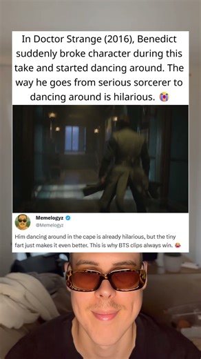 In Doctor Strange (2016), behind the scenes, Benedict Cumberbatch suddenly started dancing mid-take