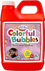 Lulu Home Concentrated Bubble Solution, 1 L/ 33.8 OZ Refill for Bubble Machines, Giant Wands, and Blowers - Up to 2.5 Gallons for Kids' Birthday Parties