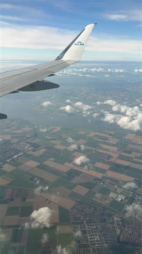 KLM Embraer E175 Airplane Window View | The Netherlands #klm #embraer #e175 #flying