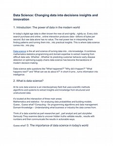 Data Science: Turning Information into Insight and Innovation - SlideServe