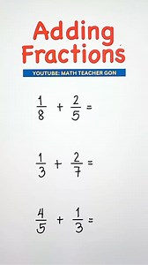 Adding Fractions‼️ #basicmath #mathteachergon #mathhacks #mathematics #MathTutor #teachergon #math #mathreview #additiononfractions #fractions | Ako si Teacher Gon