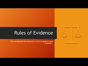 Rules of Evidence (Prof. Morrison)