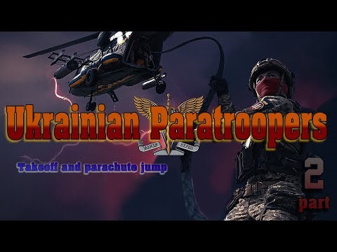 Ukrainian Paratroopers are Parachuting During Training in Summer 2018 part 2