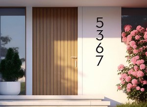 8 Inch Tall, Modern House Numbers - Address Numbers, Door Numbers, Metal Numbers, Modern Address Numbers - Etsy