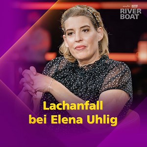 Sie kann einfach nicht aufhören! Schauspielerin Elena Uhlig mit einem herzhaften Lachanfall im Riverboat-Studio. 🥰🤣 | Riverboat