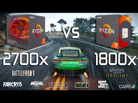 Ryzen 7 2700x vs Ryzen 7 1800x Test in 8 Games