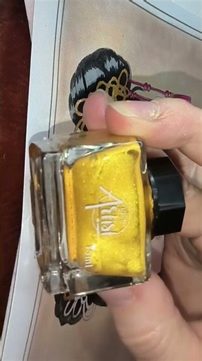 Glass pen tutorial, gold watercolor from Action