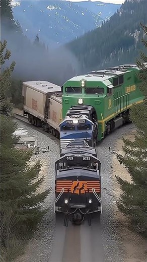 trains merge into one giant#train #railtrack #railwaycontent #railway