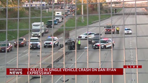 Inbound Dan Ryan Expressway shut down at 71st Street due to fatal crash investigation