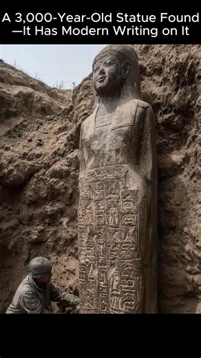 70K views · 1.9K reactions | A 3,000-Year-Old Statue Found—It Has Modern Writing on It | World Archaeology | Facebook