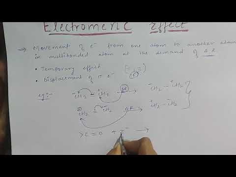 Electromeric Effect || +E & -E Effect || Eletromeric Effect In Organic Chemistry