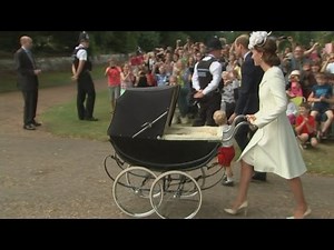 First glimpse of Princess Charlotte as she arrives for christening