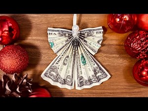 Make a Dollar Bill Origami Angel — Simple Christmas Craft for Gift & Holiday Decor