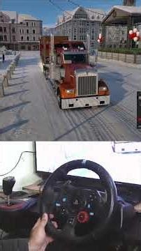 Very Beautiful Town In Winterland In American Truck Simulator 1.57 - LOGITECH G29 #ats #ets2