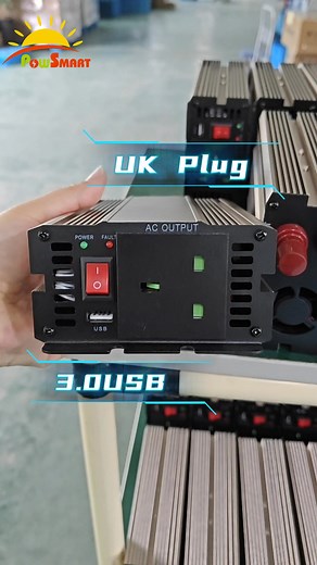 ☀️Powsmart 300Watts Pure Sine Wave Power Inverter Manufacturer ✅Peak 600Watts ✅Real And Continous300Watts ✅UK Plug 3.0USB #powerinverter #inverter #puresinewave #inverterforcar | Mia Zhao