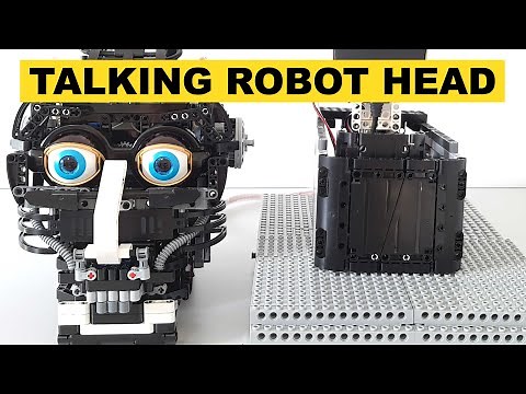 Talking Animatronic Robot Head with Face Detection Arduino Lego Project