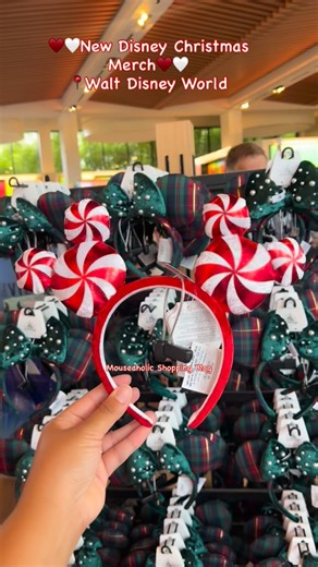 MOUSEAHOLIC SHOPPING BLOG ♥️ Lindsey on Instagram: "♥️🤍 The cutest candy cane Disney Christmas merch has arrived at Walt Disney World🤍♥️ ♥️🤍 I love this candy cane collection, the ears are adorable, and I must have this sweatshirt, from Disneyland, of course🤍♥️ • • • • • #waltdisneyworld | #christmas | #candycane | #peppermint | #mouseears | #minnieears | #loungefly | #crewneck | #loungeflyxdisney | #loungeflyminibackpack | #disneyloungefly | #holidayseason | #dis