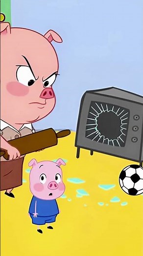 George pig's bottom was spanked red by his mother #peppapig #peppapigfunny #animation