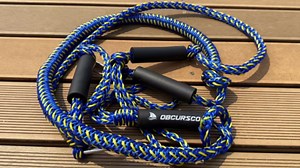 Obcursco Bungee Dock Line, Jet Ski Dock Line with Double 316 Stainless Steel Clips, Boat Snubber Docking Rope for PWC, Boat Accessories for Yamaha Waverunner, Seadoo, Kayak, 2 Pack 4-5.5ft Black