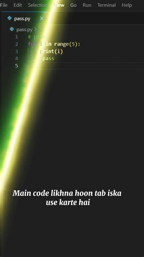 Python ka pass keyword – Error kyun nahi aata? 🤔🐍