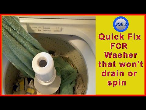 Quick Fix For Washer that won't drain or spin