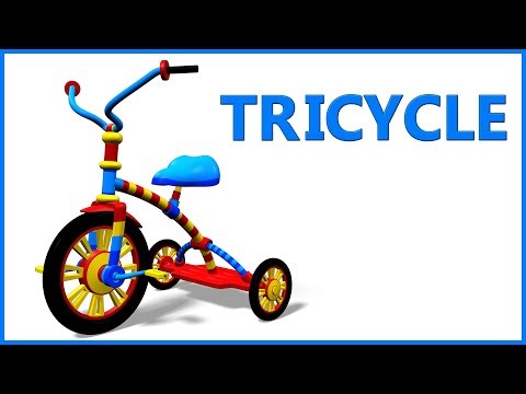 Tricycle 3D Cartoon Animation for Kids | Preschool Tricycle Ride On Videos for Children & Toddlers