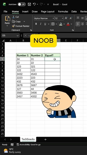 🤯 Stop Comparing Numbers Manually in Excel! Use DELTA Function Instead! ⚡ (Hidden Gem!) @Microsoft