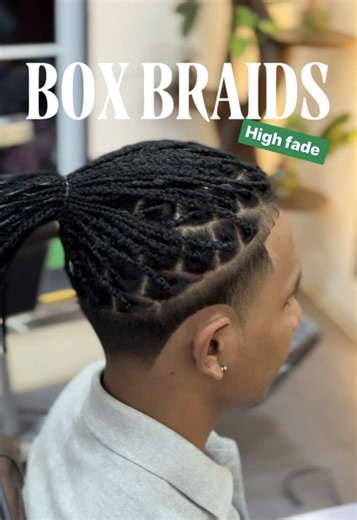 Box braids - High fade #hairmoneystudio #barberbatam #barbershopindonesia #barbershopbatam #salonbatamhitz