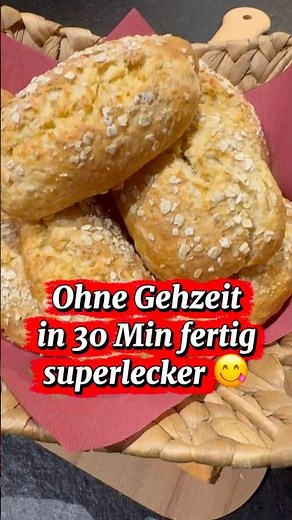 Joghurtbrötchen ohne Hefe🥯superschnell & einfach wenige Zutaten die kann jeder backen #brötchen