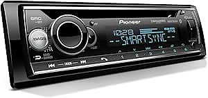 Pioneer DEH-S7200BHS 1-Din CD Receiver – Bluetooth, HD Radio, SiriusXM, USB/AUX, Color Change, FLAC, AM/FM, Detachable Face, 13-Band EQ, 50W x 4, Voice Control, Hi-Volt RCA Preouts