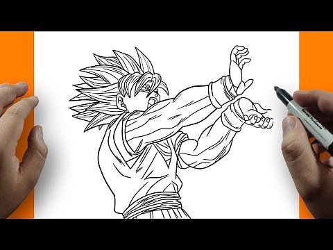 How to Draw Goku Kamehameha Step by Step Easy for Beginners - Dragon Ball