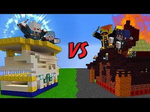 Angel castle vs devil castle in Minecraft