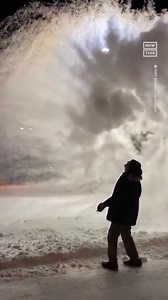 This is what boiling water looks like when it's tossed into air that's -17°F. 🥶 Staff from the National Weather Service recorded the stunt at Missoula Int'l Airport in Montana, where the wind chill hit -40°F in recent days. | NowThis