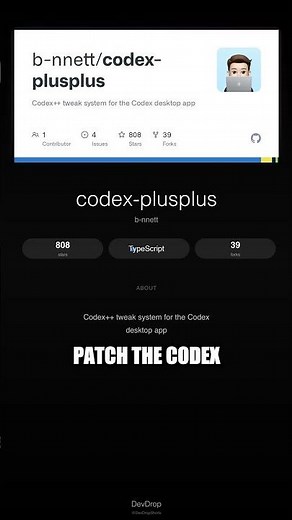 codex-plusplus: Hack the Codex Desktop App