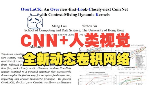 CNN我又活过来了！？CVPR高分论文港大 OverLoCK 重塑即插即用视觉Backbone网络，性能碾压传统模型！transformer慌了？