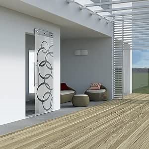 Magic 2 Vetro - Wall Mount Concealed Sliding System for Glass Doors (1100 - max Width 43" Glass 3/8" (10mm))