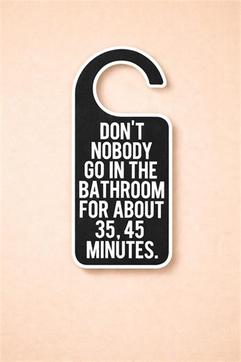 Funny Bathroom Door Hanger – Humorous Toilet Sign – Modern Bathroom Decor – Gift Idea - Etsy