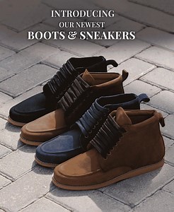  Our latest collection of handcrafted leather boots & sneakers is here, featuring the finest full-grain leathers, heavy-duty suede & nubuck. From sleek low-tops to sporty high tops and classic moc-toe boots, we've got your new footwear shopping covered. Shop now: https://bit.ly/3ZSsD5W | The Jacket Maker | Facebook