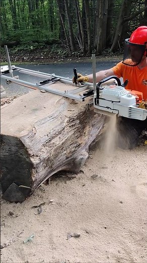 How to start milling log with Alaskan mill