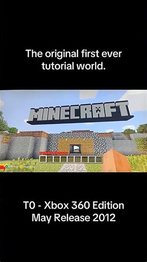 The First Minecraft Tutorial World…🥹#minecraft #xbox360 #2012