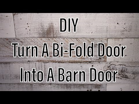 DIY Bi Fold Door Into A Barn Door - How To Turn Your Bifold Into a Barndoor - Farmhouse Decor -