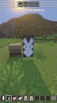 Simple Cute Bunny Banner 🐇🐰 #minecraft #gaming
