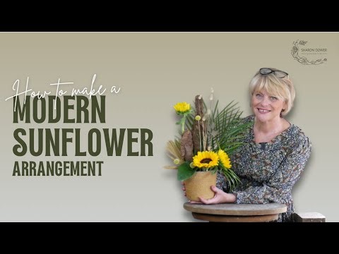 How to Create a Modern Sunflower Arrangement with Bold Foliage 🌻 Easy DIY Tutorial with Craspedia