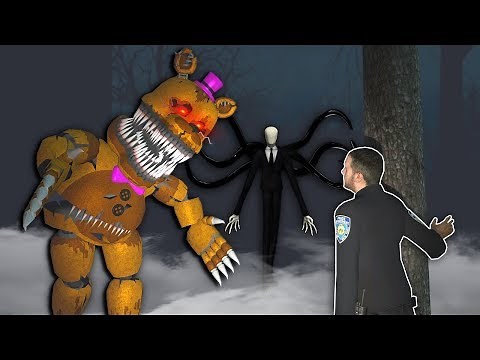 FREDBEAR & SLENDER MAN SEEN IN FOREST! - Garry's Mod Multiplayer Gameplay - FNAF Gmod Survival