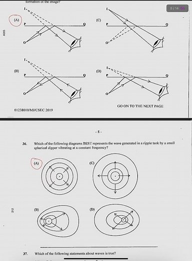 CSEC Physics June 2019 Paper 1 Full Solutions